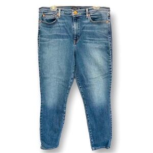 Level 99 Skinny Fit Jeans Women's Size 16/34 High Rise Stretch Crop Denim Blue